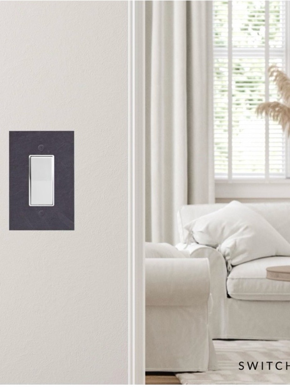Modern Rectangular‎ Light Switch Plate in Matte